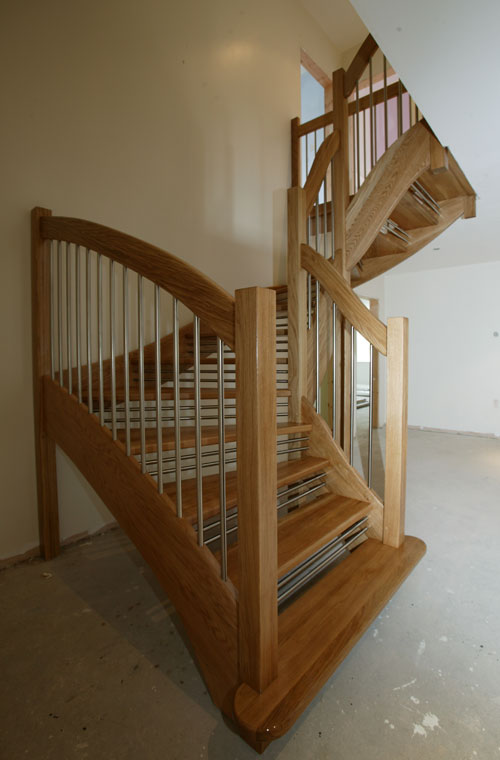Oak openplan stairs